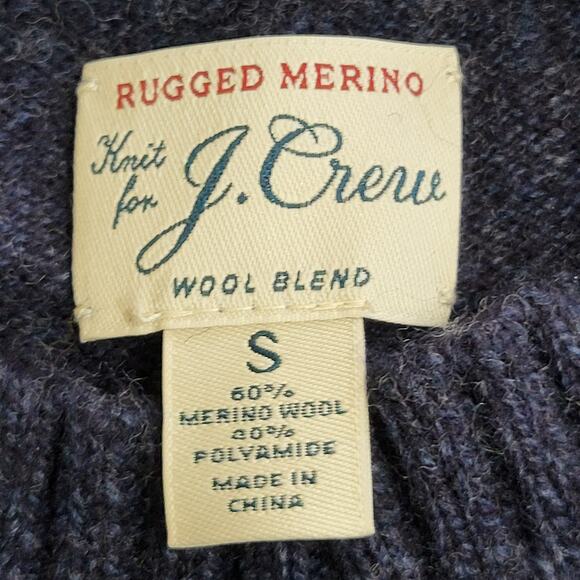 J. Crew Rugged Merino Wool Blend Crewneck Sweater Mens small Gray Classic Closet - Picture 5 of 5